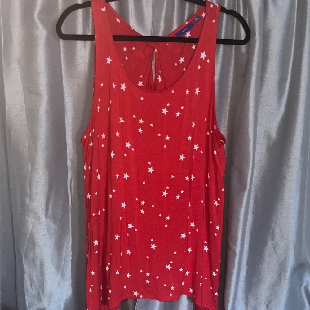 Apt. 9 Red Starry Women's Tank Top